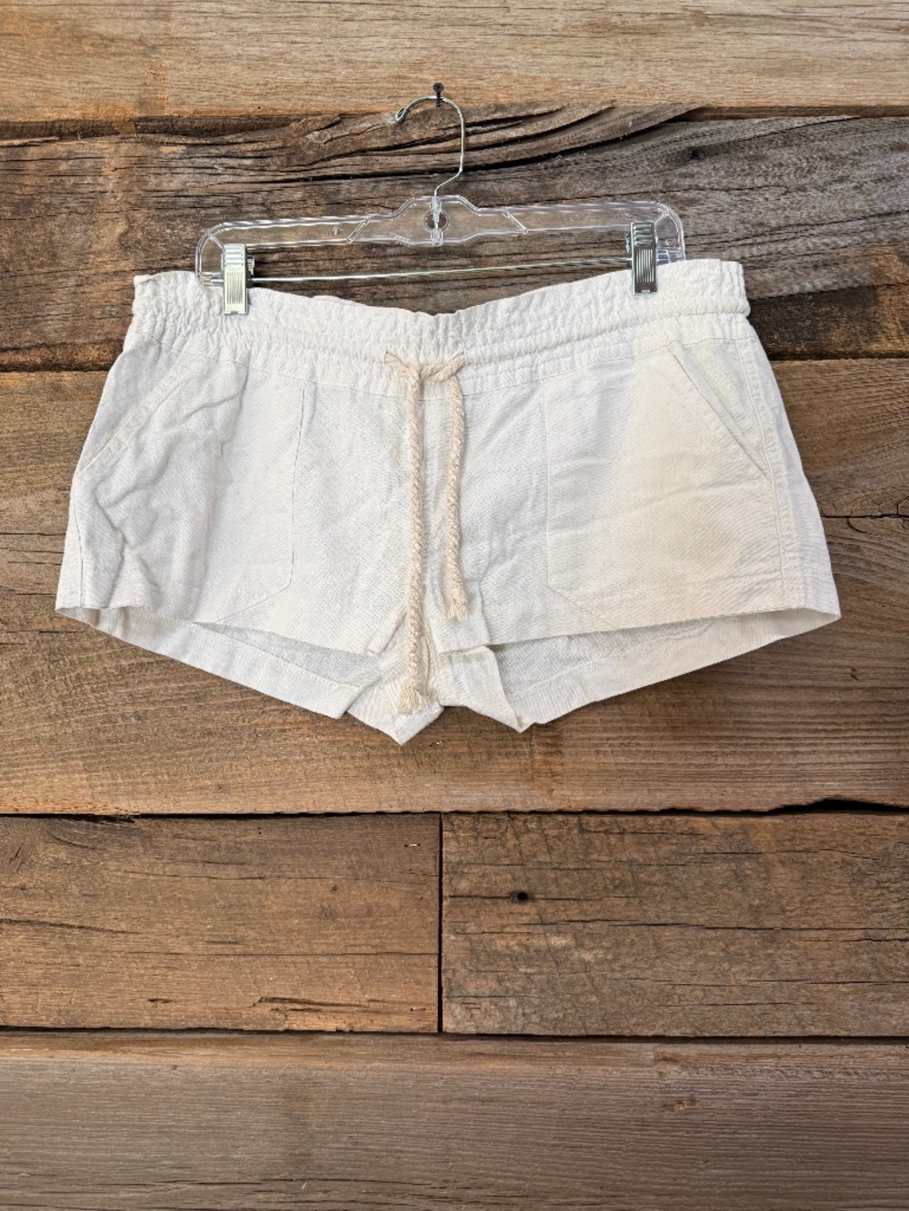 Ocean Drive linen blend short, Sea Salt (ivory), size large‎